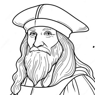 Leonardo Da Vinci Coloring Pages