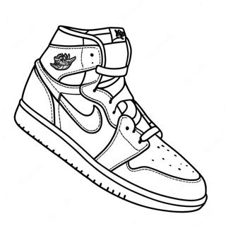 Jordan 1 Sneaker Coloring Page 2971-2472