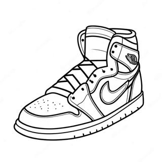 Colorful Jordan 1 Sneaker Design Coloring Page 2972-2489