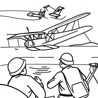 D Day Landing Scene Coloring Page 29733-43012