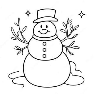 Winter Solstice Snowman Coloring Page 29753-23986