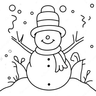 Winter Solstice Snowman Coloring Page 29753-23988