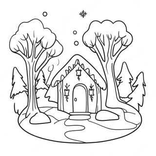 Charming Winter Solstice Scene Coloring Page 29754-23990