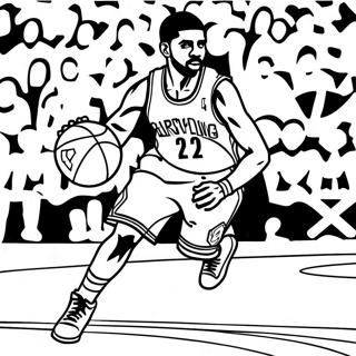 Kyrie Irving Dribbling Basketball Coloring Page 29763-23995