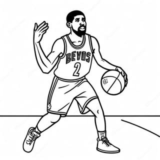 Kyrie Irving Shooting Three Pointer Coloring Page 29764-23998