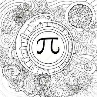 Colorful Pi Symbol Coloring Page 29774-24005