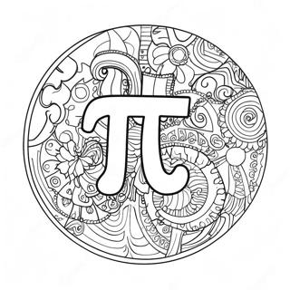 Colorful Pi Symbol Coloring Page 29774-24007