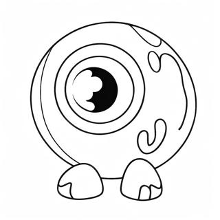 Cute Cartoon Eyeball Coloring Page 29784-24014