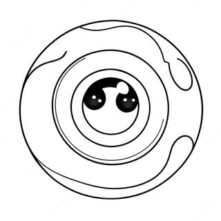 Cute Cartoon Eyeball Coloring Page 29784-24016