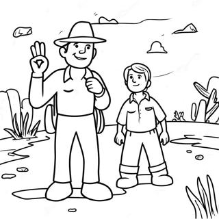 Colorful Back To The Outback Characters Coloring Page 29794-24018