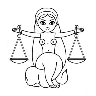 Libra Zodiac Sign Coloring Page 29803-24026