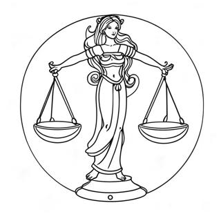 Libra Zodiac Sign Coloring Page 29803-24027