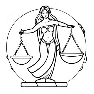 Libra Zodiac Sign Coloring Page 29803-24028