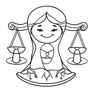 Cute Libra Symbol Coloring Page 29804-24030