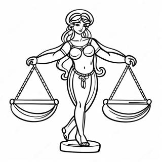 Cute Libra Symbol Coloring Page 29804-24031