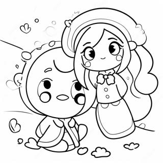 Cute Manga Characters Coloring Page 29814-24038