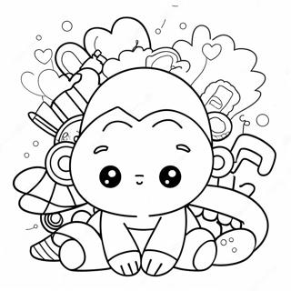 Cute Manga Characters Coloring Page 29814-24040