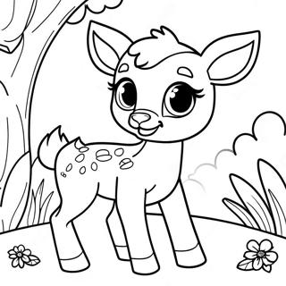 Cute Baby Bambi Coloring Page 2982-2481