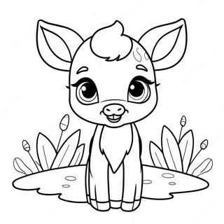 Cute Baby Bambi Coloring Page 2982-2482