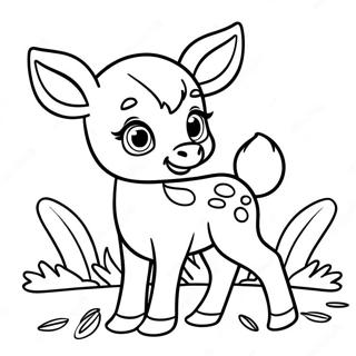 Cute Baby Bambi Coloring Page 2982-2483