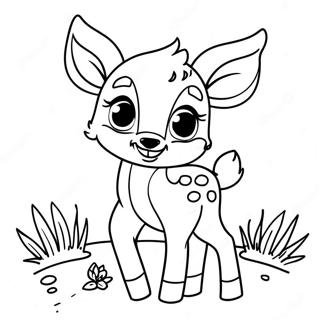 Cute Baby Bambi Coloring Page 2982-2484