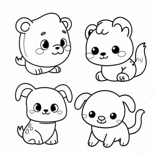 Cute Animals Coloring Page 29843-24060