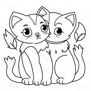 Playful Kittens Coloring Page 29844-24061