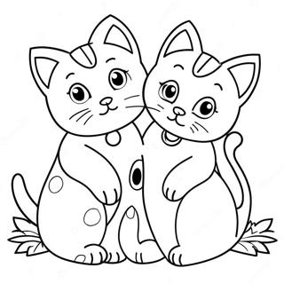 Playful Kittens Coloring Page 29844-24062