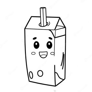 Cute Milk Carton Character Coloring Page 29904-24109