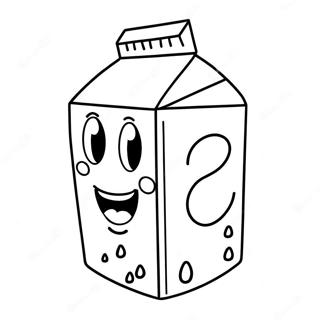 Cute Milk Carton Character Coloring Page 29904-24111