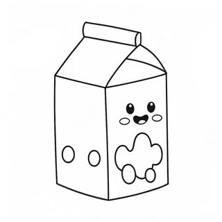 Cute Milk Carton Character Coloring Page 29904-24112