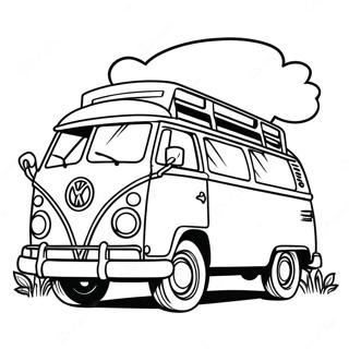 Retro Camper Van Coloring Page 29914-24114