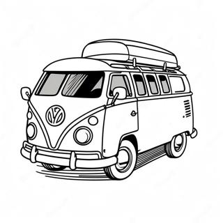 Retro Camper Van Coloring Page 29914-24115