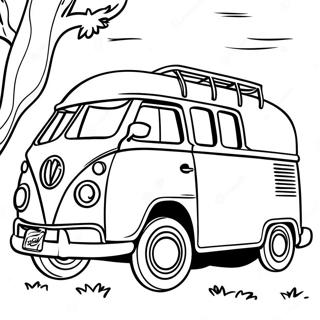 Retro Camper Van Coloring Page 29914-24116