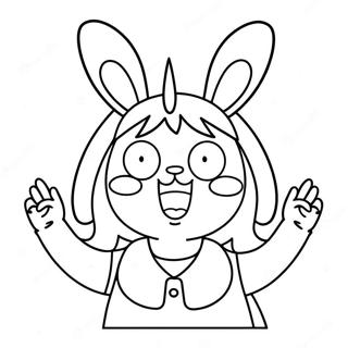 Louise Belcher With Bunny Ears Coloring Page 2992-2496