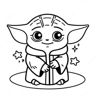 Baby Yoda Christmas Coloring Pages