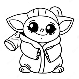 Baby Yoda Christmas Coloring Page 29943-24136