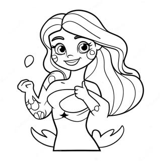 Rebellious Ariel With Tattoos Coloring Page 29954-24145