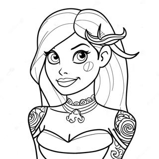 Rebellious Ariel With Tattoos Coloring Page 29954-24146