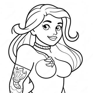 Rebellious Ariel With Tattoos Coloring Page 29954-24147