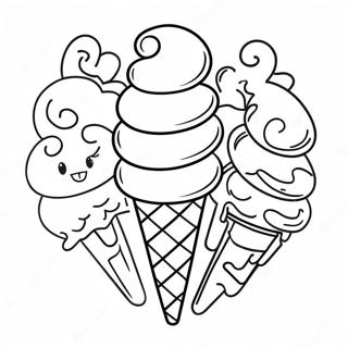 Ice Cream Cone Coloring Page 29963-24154