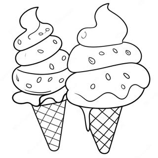 Ice Cream Cone Coloring Page 29963-24155