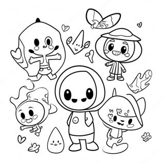 Cocomelon Characters In Spooky Costumes Coloring Page 29994-24183