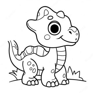 Cute Baby Dinosaur Coloring Page 2-10