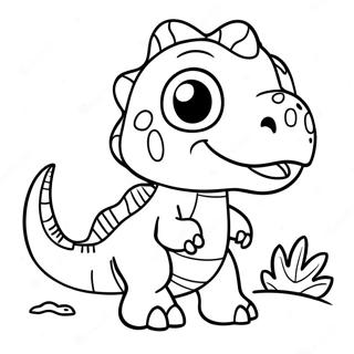 Cute Baby Dinosaur Coloring Page 2-11