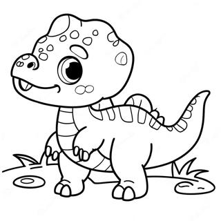 Cute Baby Dinosaur Coloring Page 2-9