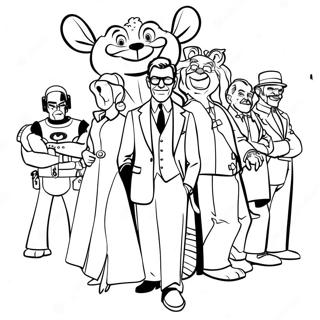 20th Century Fox Movie Characters Coloring Page 30004-24185