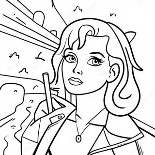 80s Neon Colors Coloring Page 3002-2501