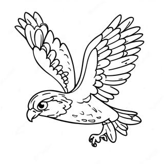 Dynamic Jet The Hawk Flying Coloring Page 30034-24218