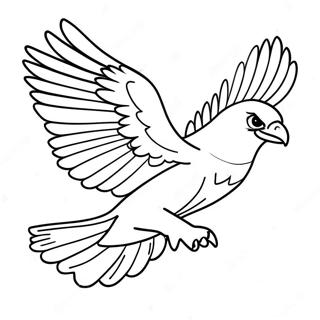 Dynamic Jet The Hawk Flying Coloring Page 30034-24219